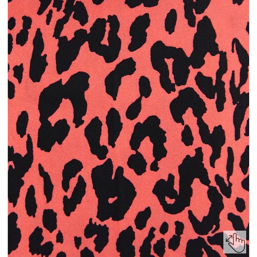 Torrid Coral Leopard One Shoulder Bikini Top & Swim Skirt - Picture 8 of 8
